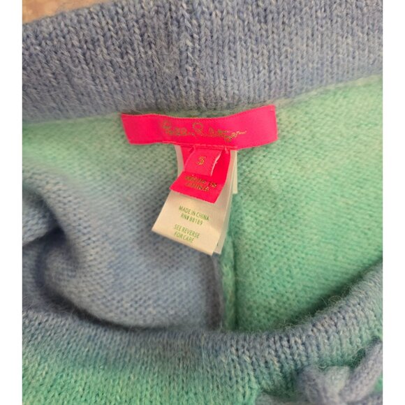 Pastel Gradient Wool blend Knit Shorts hombre blue green cottagecore fairycore - Picture 3 of 8